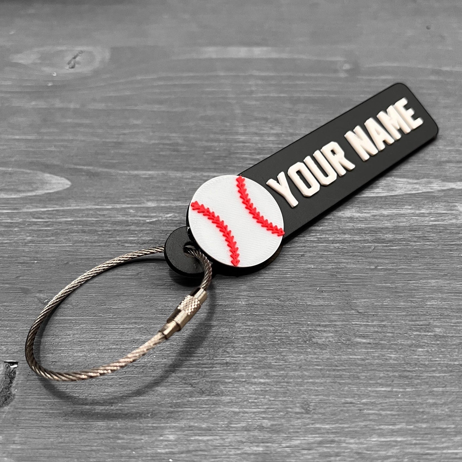 Baseball  Bag Tag/Keychain - Personalized