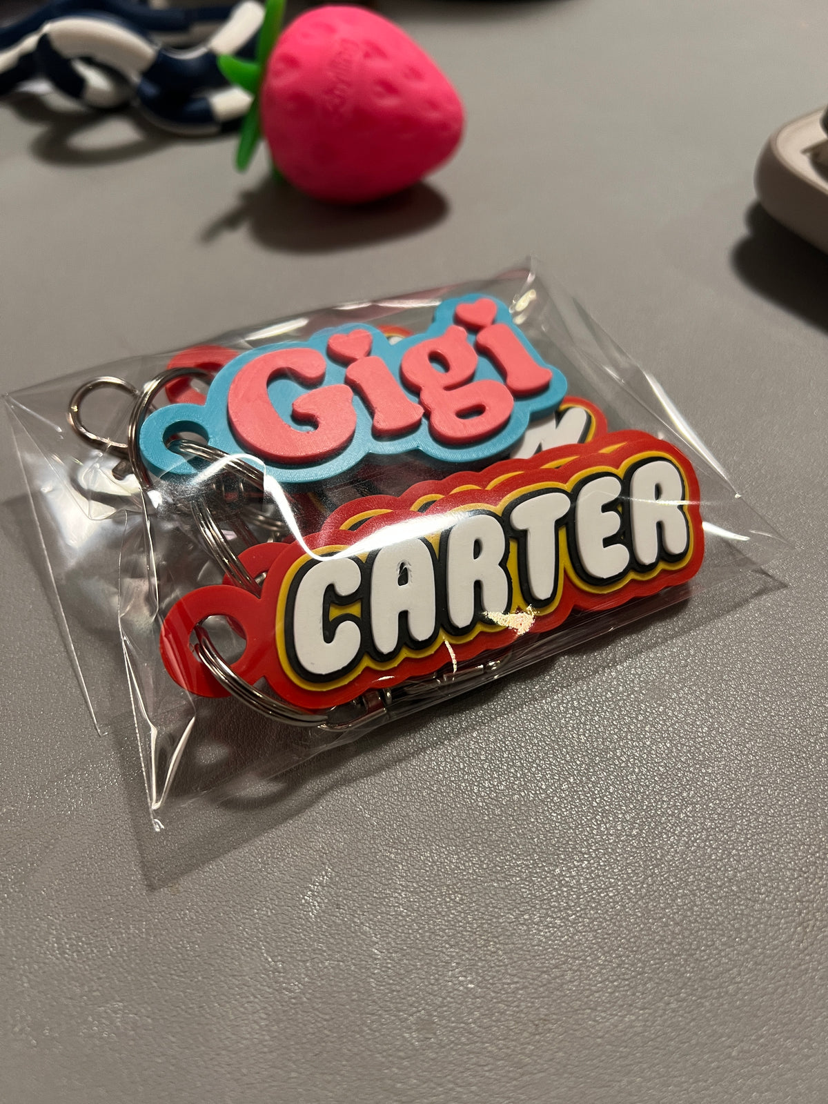 Brick Name Keychain