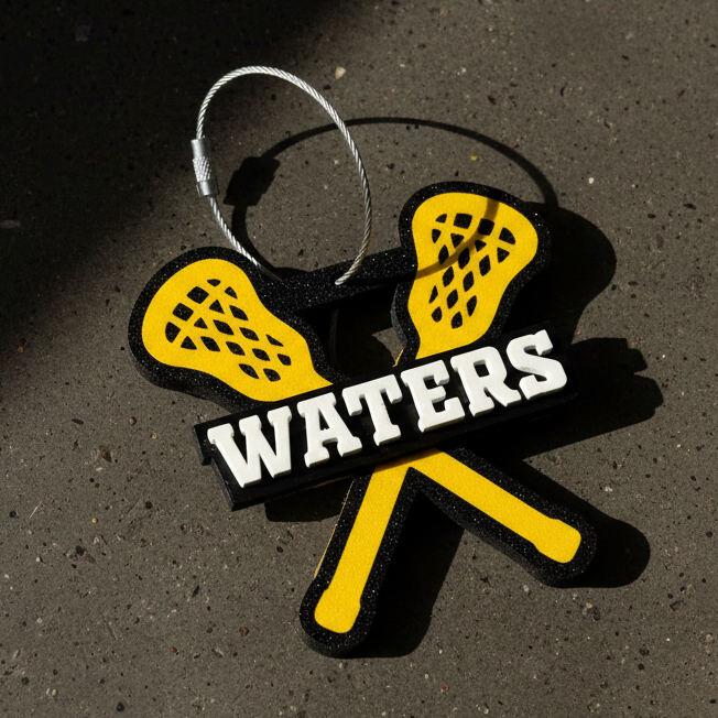 Lacrosse Bag Tag/Keychain - Personalized