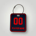 Sports Bag Tag - Black/Red